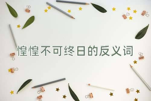 惶惶不可终日的反义词