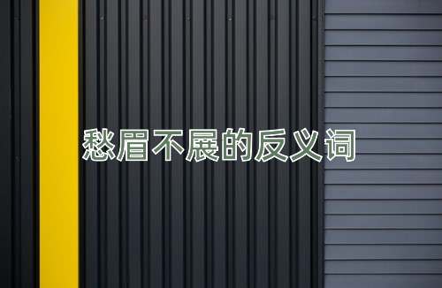 愁眉不展的反义词
