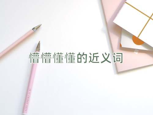 懵懵懂懂的近义词