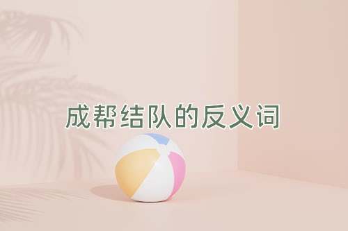 成帮结队的反义词
