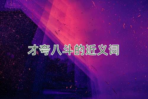 才夸八斗的近义词