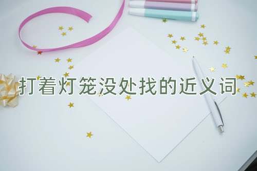 打着灯笼没处找的近义词