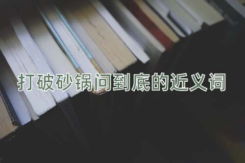 打破砂锅问到底的近义词