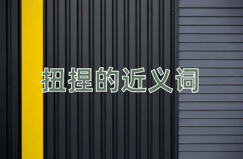 扭捏的近义词