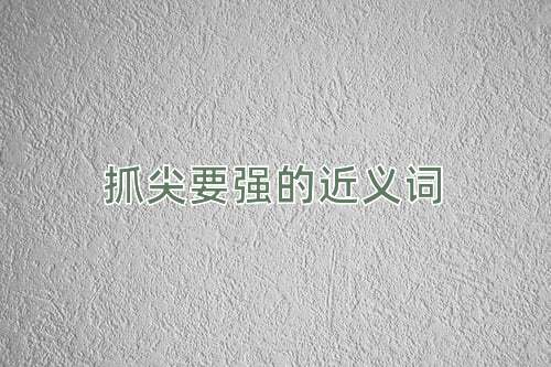 抓尖要强的近义词