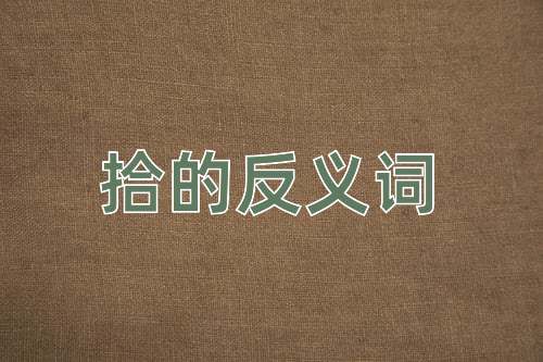 拾的反义词