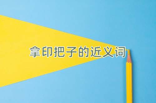 拿印把子的近义词