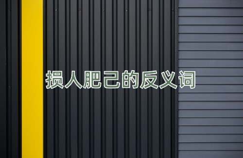 损人肥己的反义词