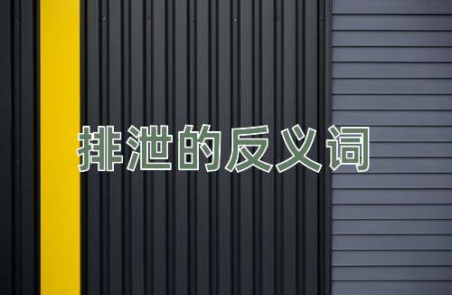 排泄的反义词
