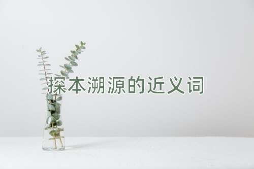 探本溯源的近义词