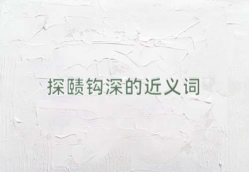 探赜钩深的近义词