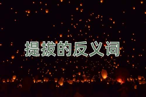 提拔的反义词