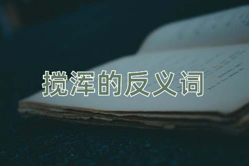 搅浑的反义词