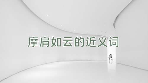 摩肩如云的近义词