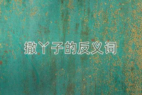 撒丫子的反义词