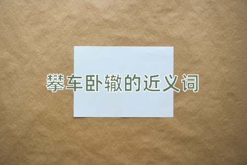 攀车卧辙的近义词