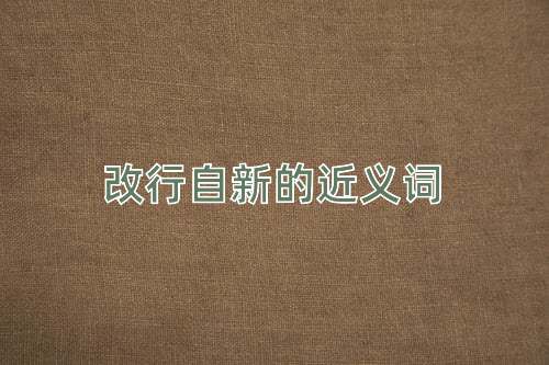改行自新的近义词
