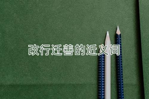 改行迁善的近义词