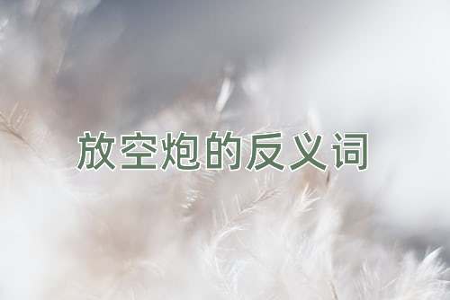 放空炮的反义词