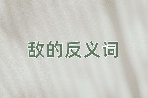 敌的反义词