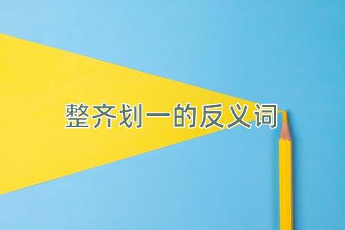 整齐划一的反义词
