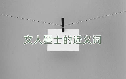 文人墨士的近义词