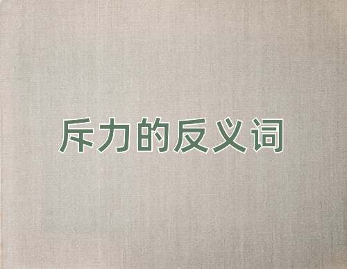 斥力的反义词