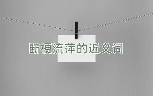 断梗流萍的近义词