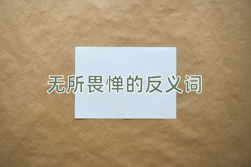 无所畏惮的反义词