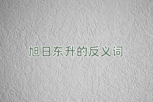 旭日东升的反义词