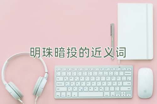明珠暗投的近义词