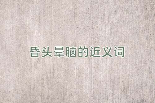 昏头晕脑的近义词