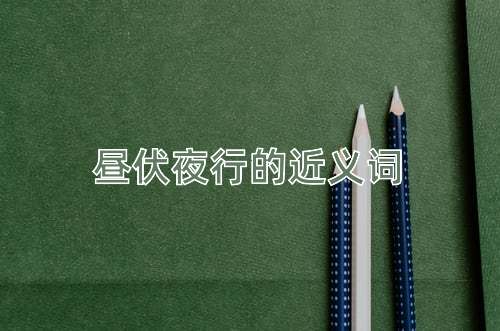昼伏夜行的近义词
