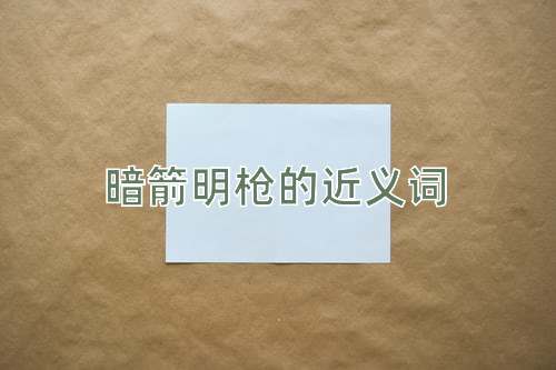 暗箭明枪的近义词