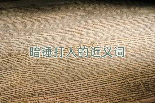 暗锤打人的近义词
