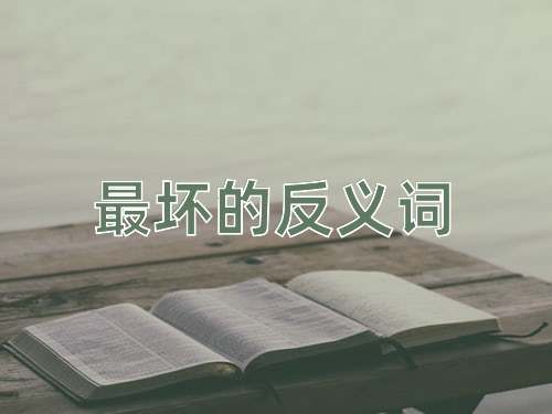 最坏的反义词