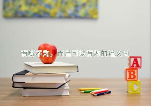 有所不为，而后可以有为的近义词