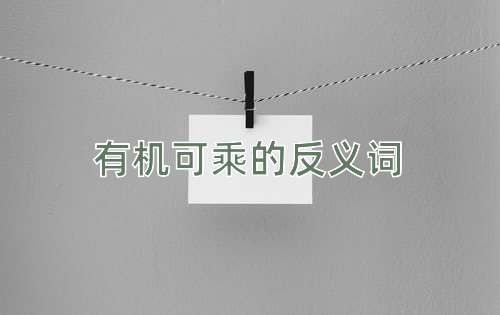有机可乘的反义词