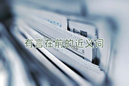 有言在前的近义词