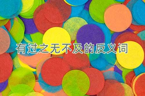 有过之无不及的反义词