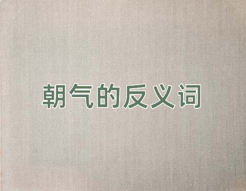 朝气的反义词