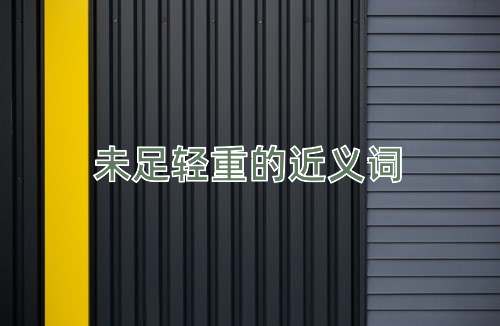 未足轻重的近义词
