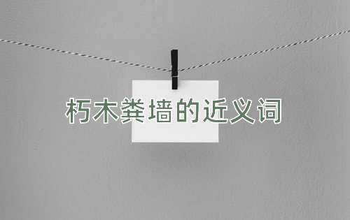 朽木粪墙的近义词