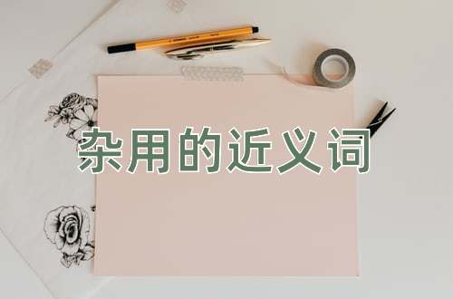 杂用的近义词