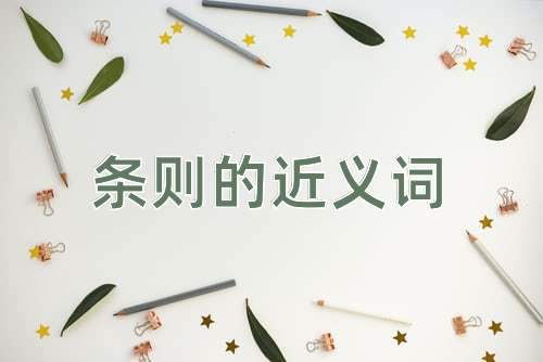 条则的近义词