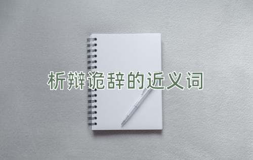 析辩诡辞的近义词