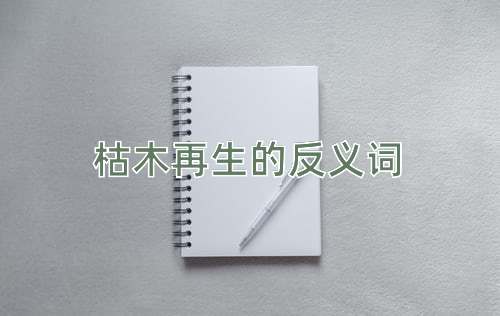 枯木再生的反义词