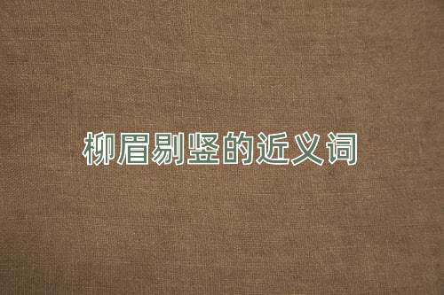 柳眉剔竖的近义词
