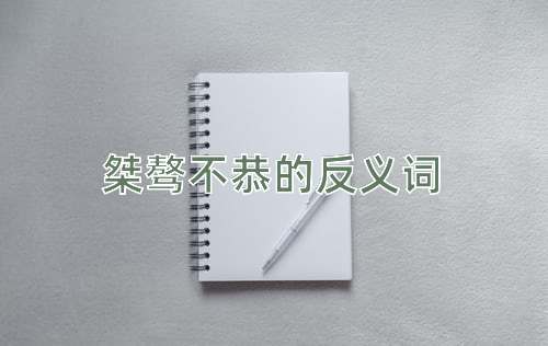 桀骜不恭的反义词