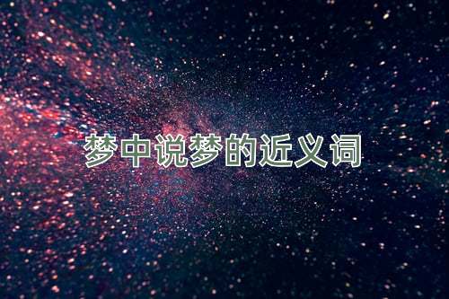 梦中说梦的近义词